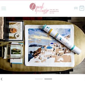 NIB Modern Monet Pink Picasso Paint by Numbers Kit: Greek Greece